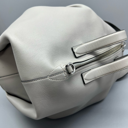 Loewe Elephant Shoulder Bag Calfskin Light Grey