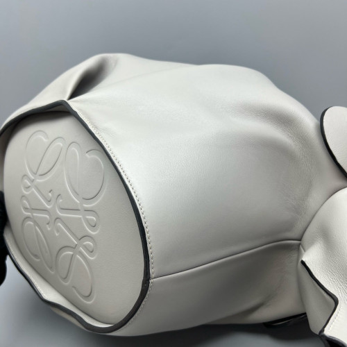 Loewe Elephant Shoulder Bag Calfskin Light Grey