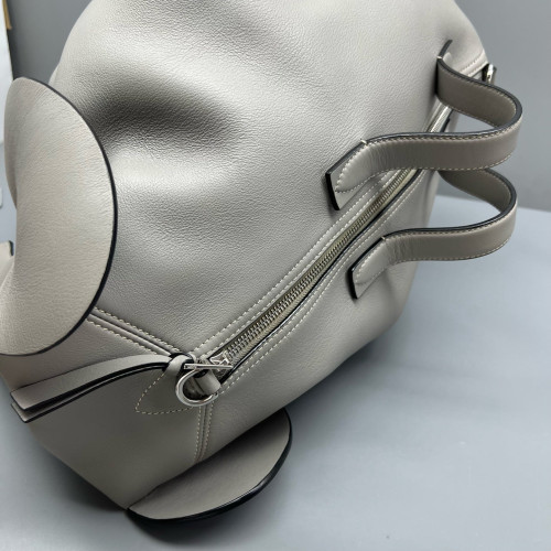 Loewe Elephant Shoulder Bag Calfskin Light Grey