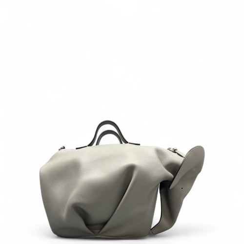 Loewe Elephant Shoulder Bag Calfskin Light Grey
