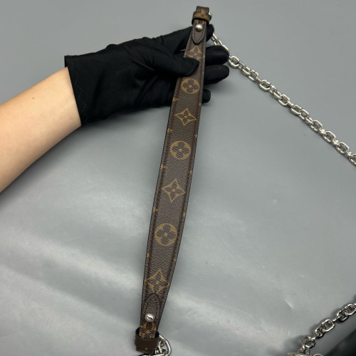 Louis Vuitton Twist MM Monogram Brown Blue Black