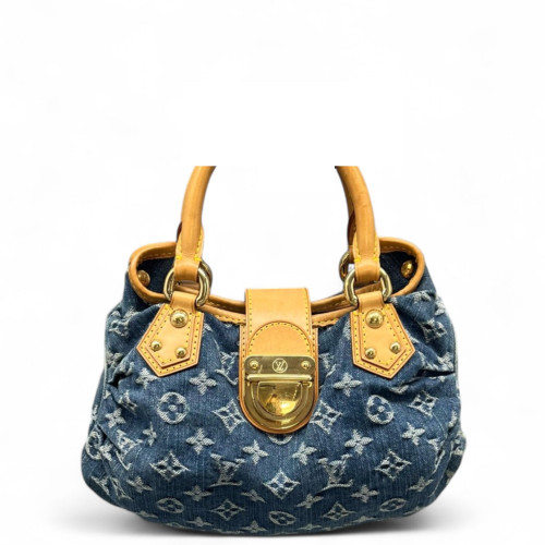 Louis Vuitton Handbag Denim Monogram Blue