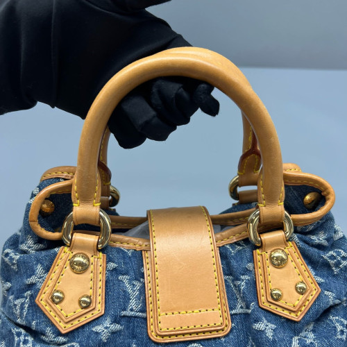 Louis Vuitton Handbag Denim Monogram Blue