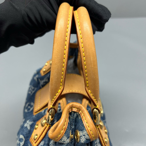 Louis Vuitton Handbag Denim Monogram Blue