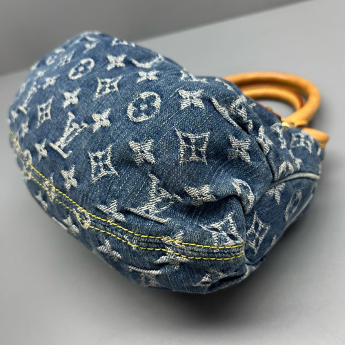 Louis Vuitton Handbag Denim Monogram Blue
