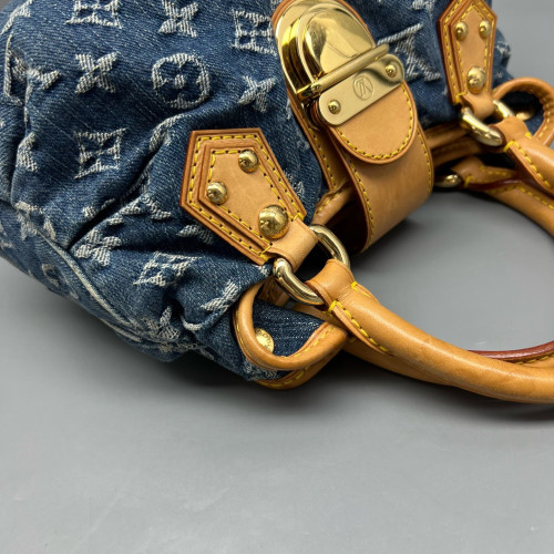 Louis Vuitton Handbag Denim Monogram Blue