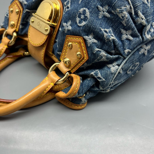 Louis Vuitton Handbag Denim Monogram Blue