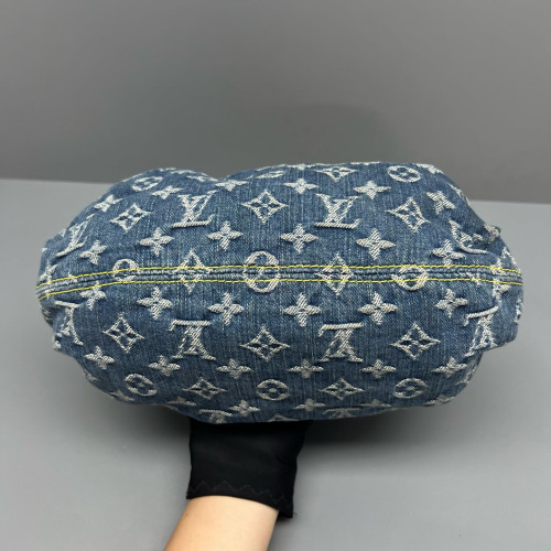 Louis Vuitton Handbag Denim Monogram Blue