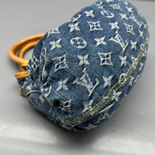 Louis Vuitton Handbag Denim Monogram Blue