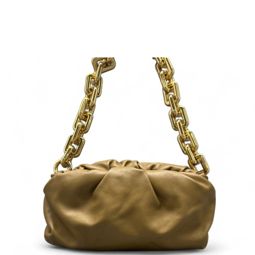 Bottega Veneta The Pouch Chain Nappa Brown