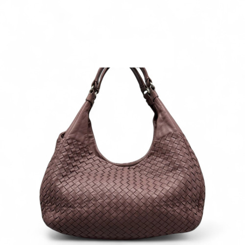 Bottega Veneta Medium Campana Hobo Calfskin Intrecciato Wisteria