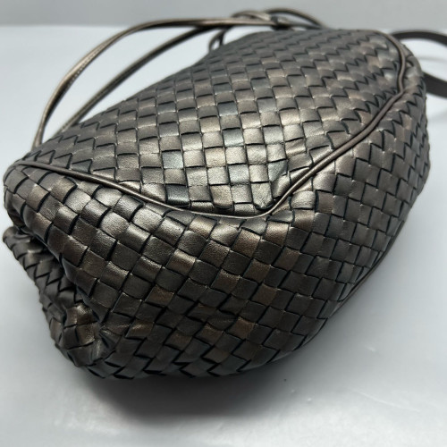 Bottega Veneta Flap Bag Calfskin Intrecciato Black