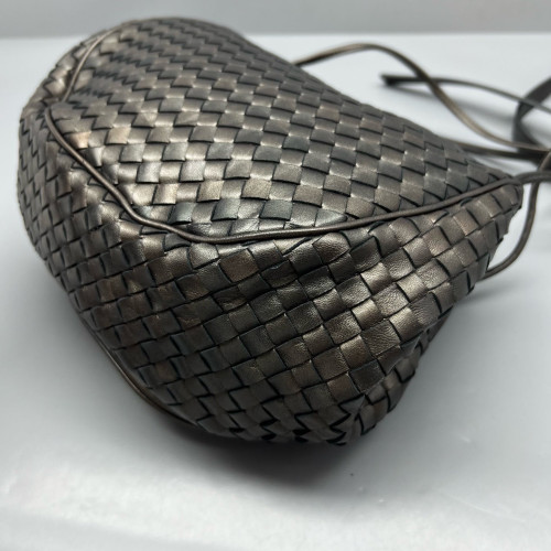 Bottega Veneta Flap Bag Calfskin Intrecciato Black