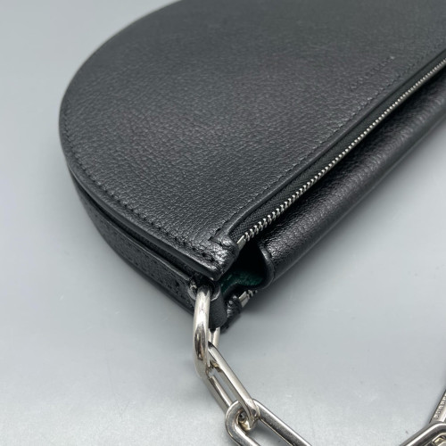Burberry Shoulder Bag Calfskin Black
