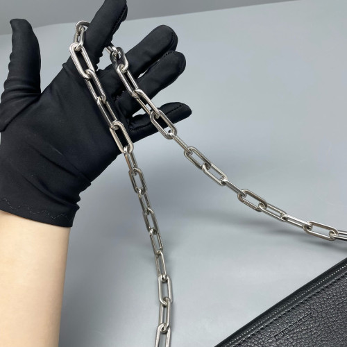Burberry Shoulder Bag Calfskin Black