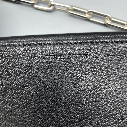 Burberry Shoulder Bag Calfskin Black