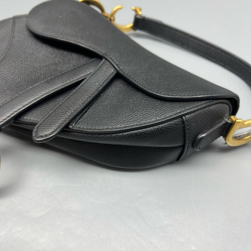Dior Small Saddle Bag Grained Calfskin Black