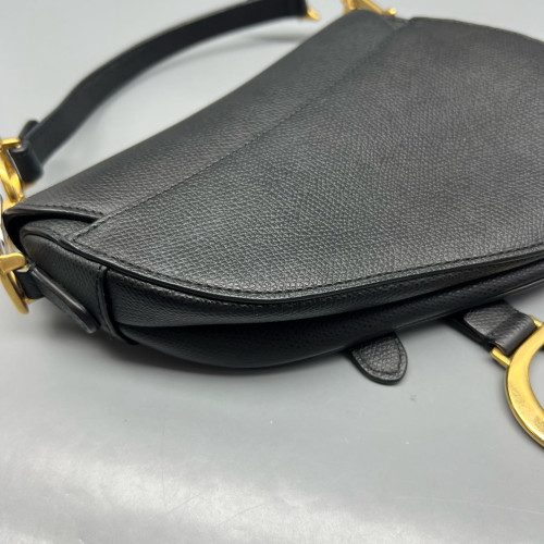 Dior Small Saddle Bag Grained Calfskin Black
