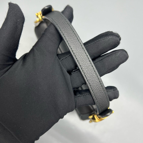 Dior Small Saddle Bag Grained Calfskin Black