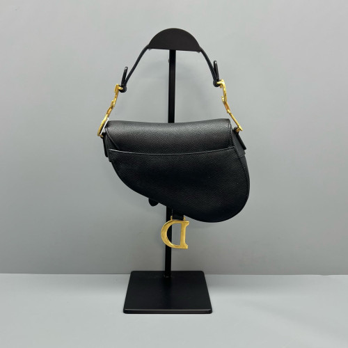 Dior Small Saddle Bag Grained Calfskin Black