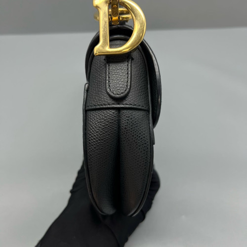 Dior Small Saddle Bag Grained Calfskin Black