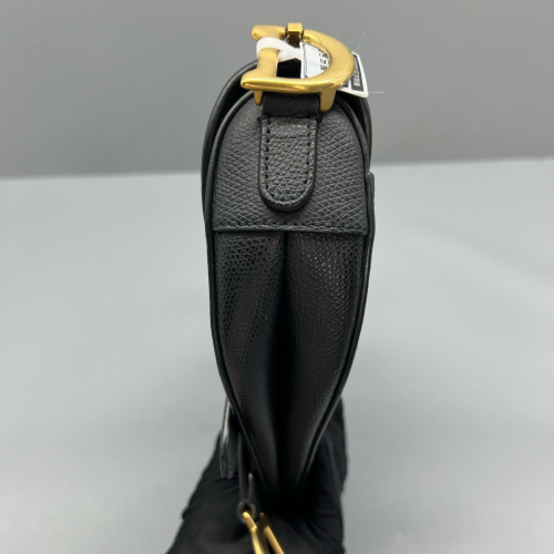 Dior Small Saddle Bag Grained Calfskin Black