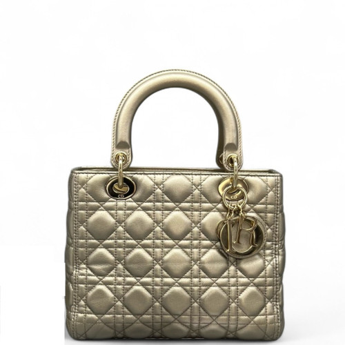 Dior Medium Lady Dior Calfskin Grey