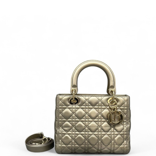 Dior Medium Lady Dior Calfskin Grey