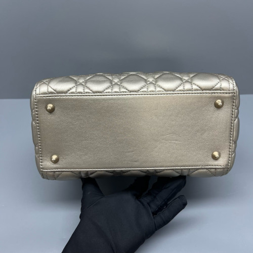 Dior Medium Lady Dior Calfskin Grey