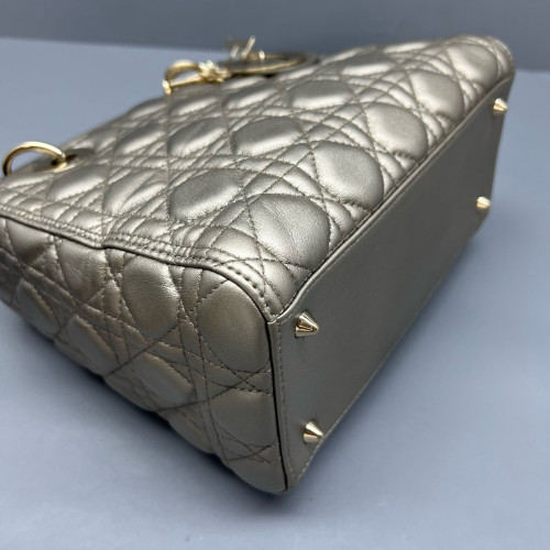Dior Medium Lady Dior Calfskin Grey