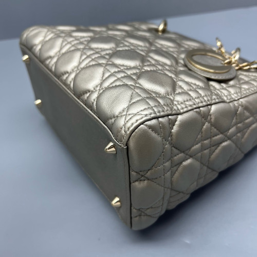 Dior Medium Lady Dior Calfskin Grey