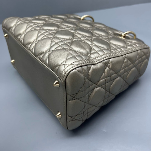 Dior Medium Lady Dior Calfskin Grey