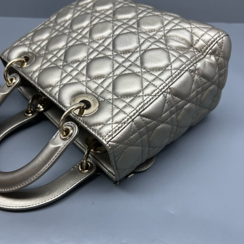 Dior Medium Lady Dior Calfskin Grey