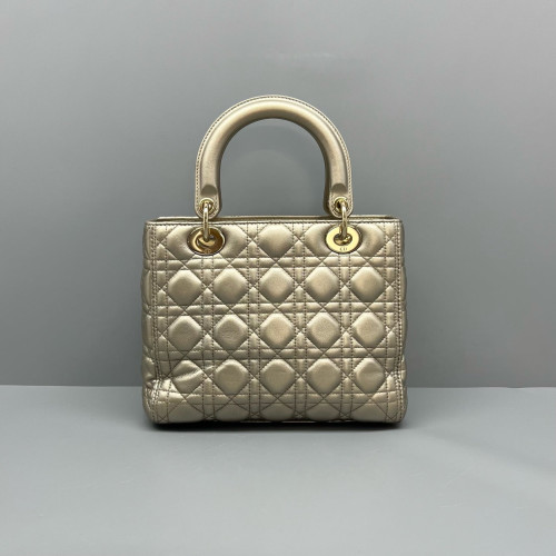 Dior Medium Lady Dior Calfskin Grey