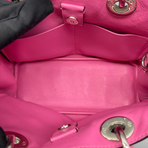 Dior Small Diorissimo Tote Calfskin Blue Pink White