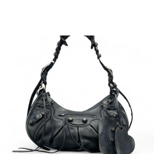 Balenciaga Studded Le Cagole Small Arena Lambskin Dark Blue