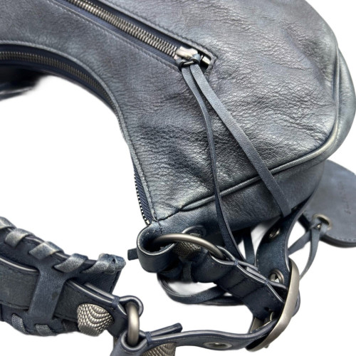 Balenciaga Studded Le Cagole Small Arena Lambskin Dark Blue