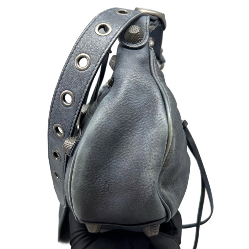 Balenciaga Studded Le Cagole Small Arena Lambskin Dark Blue