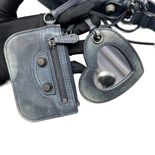 Balenciaga Studded Le Cagole Small Arena Lambskin Dark Blue
