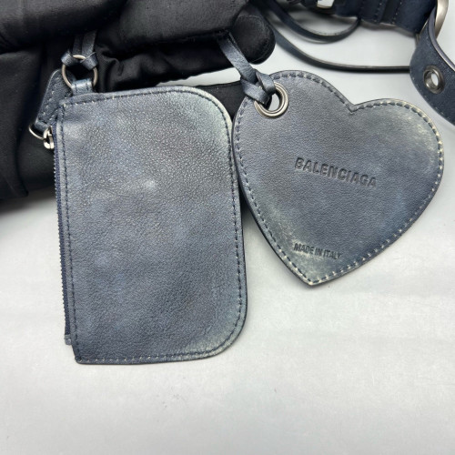 Balenciaga Studded Le Cagole Small Arena Lambskin Dark Blue