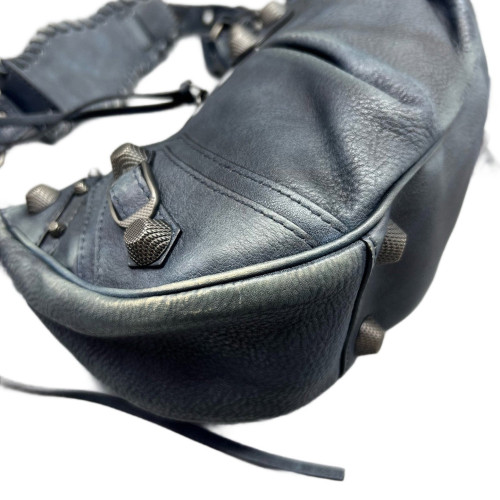 Balenciaga Studded Le Cagole Small Arena Lambskin Dark Blue
