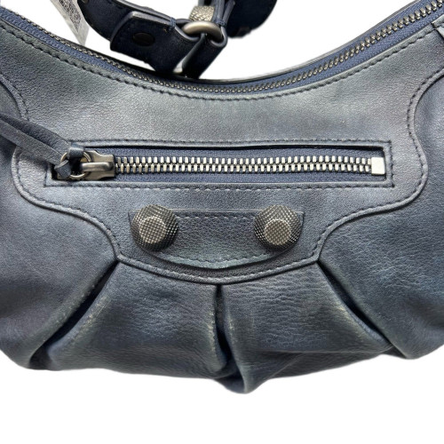 Balenciaga Studded Le Cagole Small Arena Lambskin Dark Blue