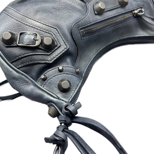 Balenciaga Studded Le Cagole Small Arena Lambskin Dark Blue