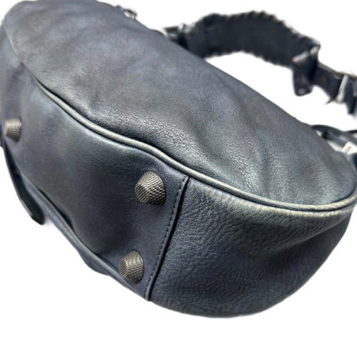 Balenciaga Studded Le Cagole Small Arena Lambskin Dark Blue