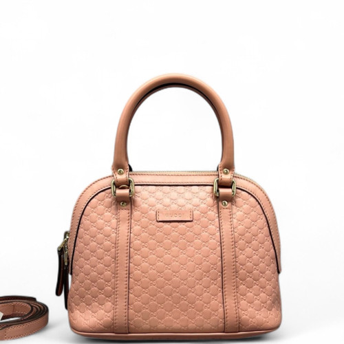 Gucci Mini Microguccissima Dome Bag Guccissima Pink