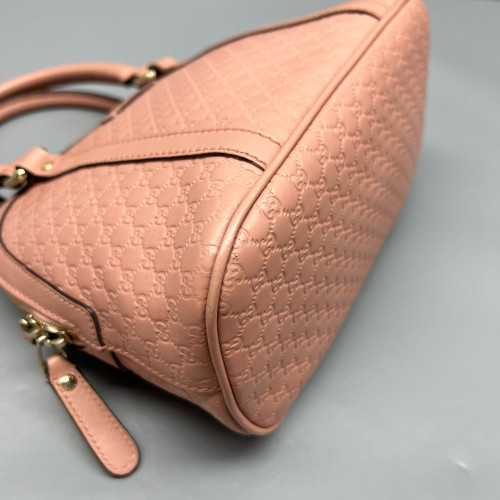 Gucci Mini Microguccissima Dome Bag Guccissima Pink