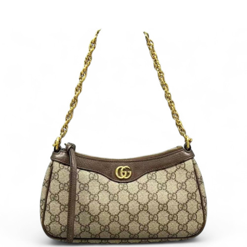 Gucci Small Ophidia Hobo GG Supreme Monogram Brown Beige