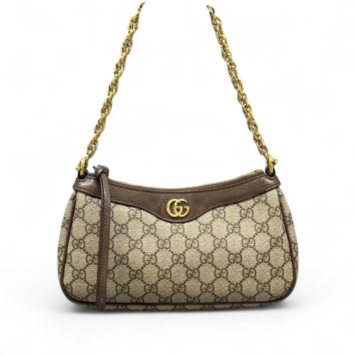 Gucci Small Ophidia Hobo GG Supreme Monogram Brown Beige