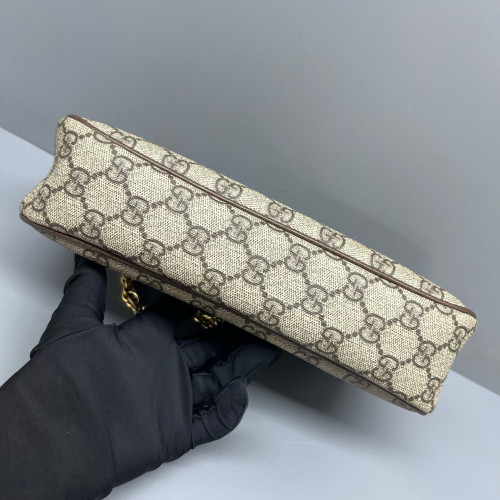 Gucci Small Ophidia Hobo GG Supreme Monogram Brown Beige