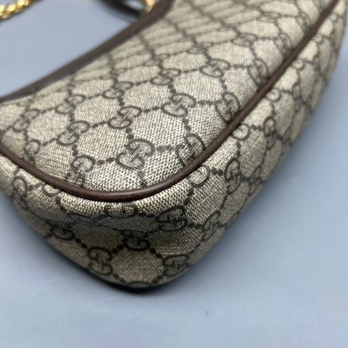Gucci Small Ophidia Hobo GG Supreme Monogram Brown Beige